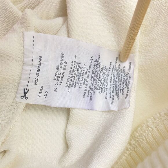 Varley Adelaine Pullover Ivory Sweatshirt Women's Small Oversized Cinched Waist - Picture 5 of 12